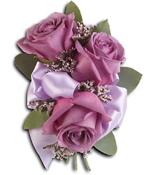 3 large roses corsage (comes in different colors) from Arjuna Florist in Brockport, NY